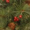 4-Piece Pre-Lit Pinecones & Berries Artificial Christmas Entrance Trees, Garland & Wreath, Warm White LED Lights